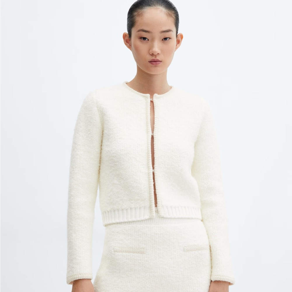 Mango ‘Contrast Trims Cardigan’
